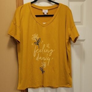 LuLaRoe Feeling Dandy Mustard Yellow Women's Top